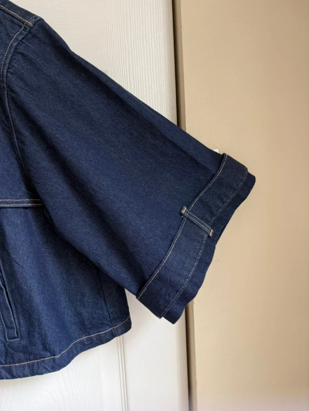 Cape-like denim jacket - Picture 7 of 13